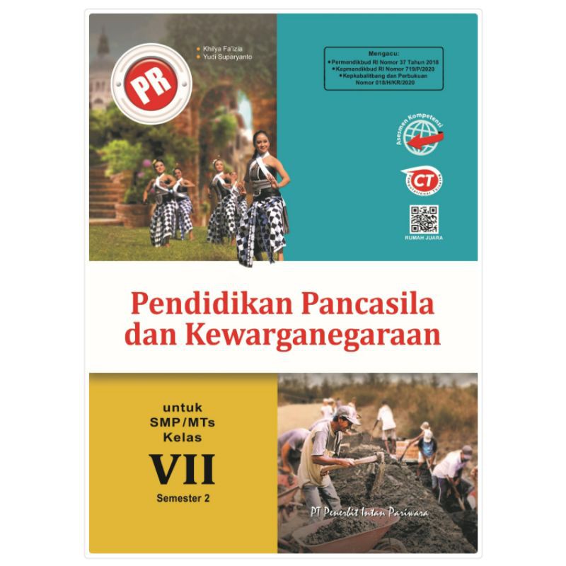 Buku PR/LKS pendidikan pancasila, ppkn kelas VII,7 semester 2 (K13 revisi) intan pariwara, 2020