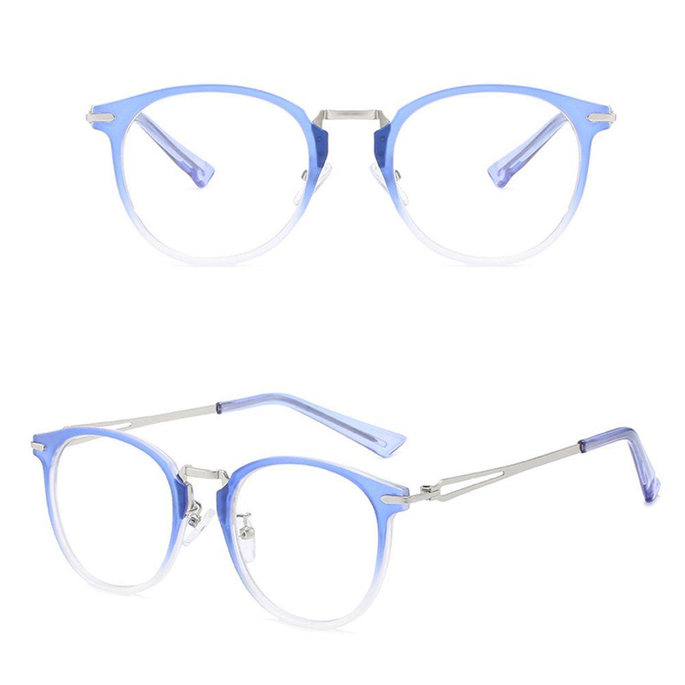 Lily Kacamata Frame Bulat Fashion Replaceable Lens Glasses Anti Radiasi Hias