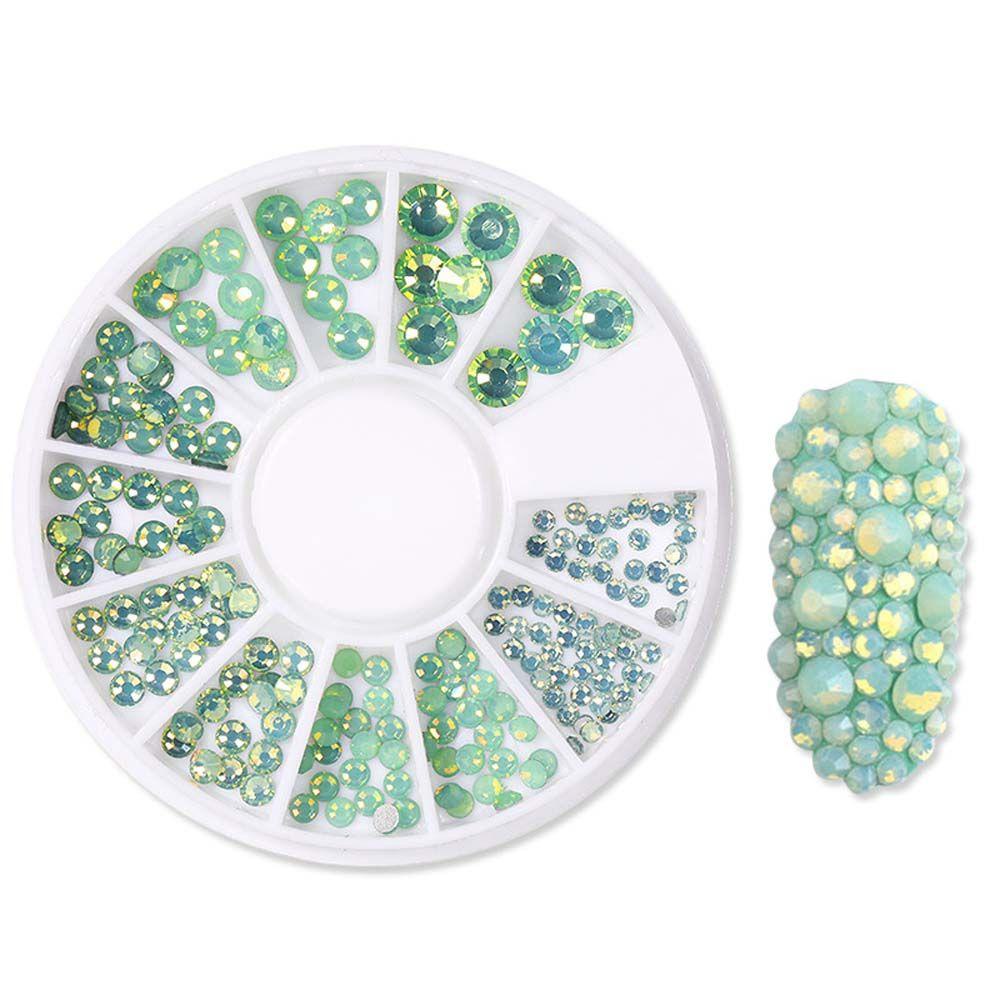 AUGUSTINA Dekorasi Nail Art Agustina Halus Terang Tips Kuku Hiasan Kuku Kristal Mengkilap Perhiasan Kuku Rhinestones