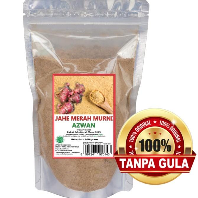 

Jahe Merah Bubuk Murni Tanpa Gula 200 gram