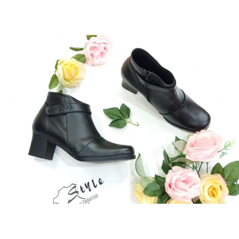 sepatu kulit wanita boot