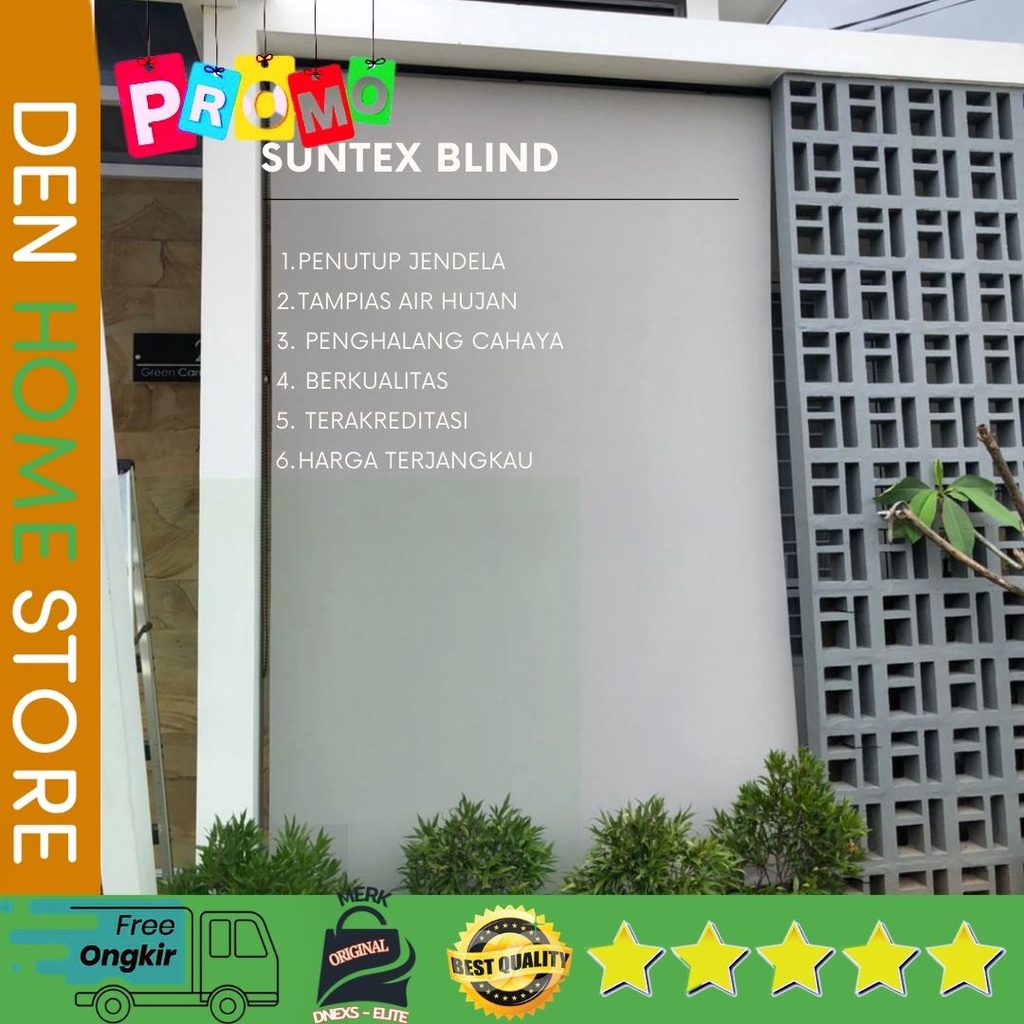 Suntex Blind-Tirai Outdoor Tampias Air Hujan