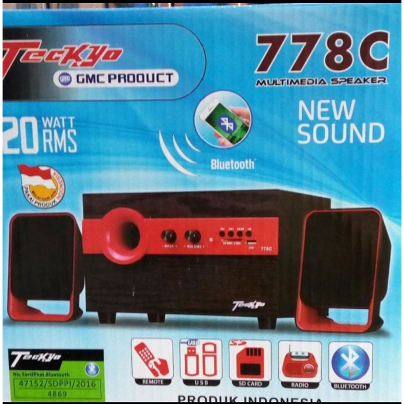 SPEAKER PORTABEL KARAOKE BLUETOOTH TECKYO 778C