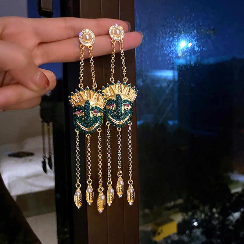 Anting AT 174 Anting Panjang Unik Lucu Keren Fashion Wanita / Anting Pesta /BS