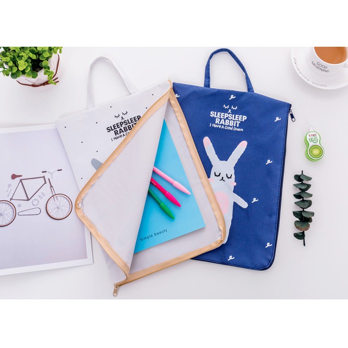 

tas dokumen kelinci, tas unik, tas untuk kertas f4. pouch jepang zakka