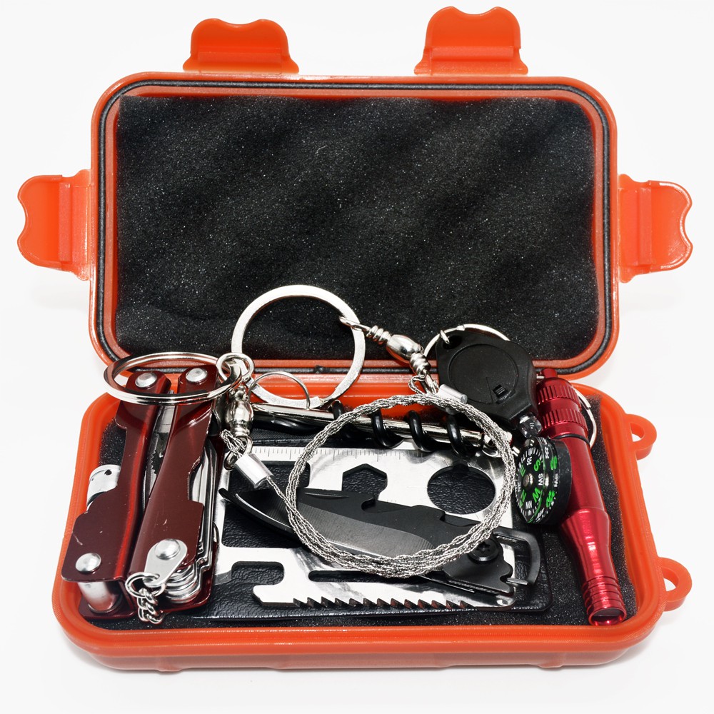 FervorFOX Emergency Survival Kit Multifunctional First Aid SOS Tools - J021 - Orange