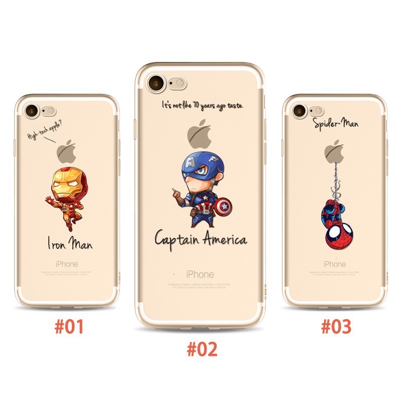 iPhone 7+ / iPhone 8+ Case The Avengers Super Hero Cartoon Soft TPU Covers