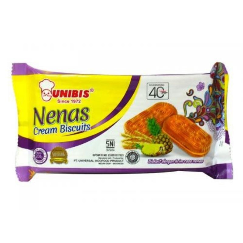 

UNIBIS NENAS CREAM BISCUIT 208GR - biskuit krim rasa nenas