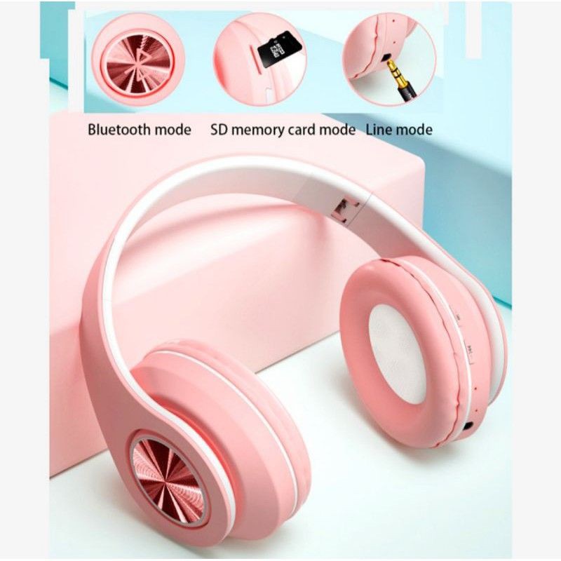 (TWS) Headphone Bando Bluetooth 66BT / Headphone Macaron 66BT