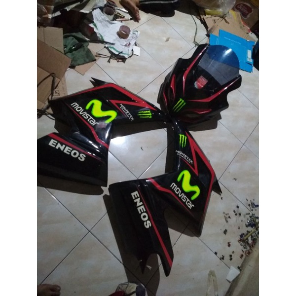 FAIRING DEPAN YAMAHA VIXION BESIC CBR 250 RR HITAM