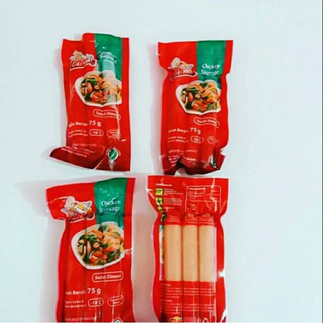 FROZEN FOOD BANDUNG, CIMAHI, KBB Cikiwiki chickensosis ayam isi 3(1BUNGKUS). Sosis hemat HARGA MURAH