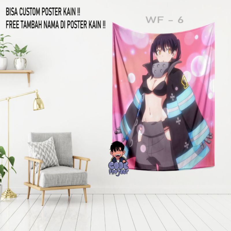 Poster Kain Anime - Poster Kain Waifu - Hiasan Dinding