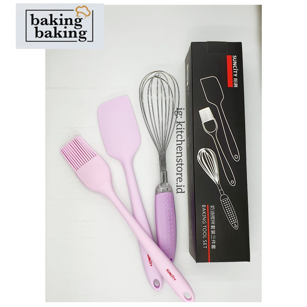 Suncity SCYC60116 Baking Tool Set / Set Spatula Whisker Kuas Silikon