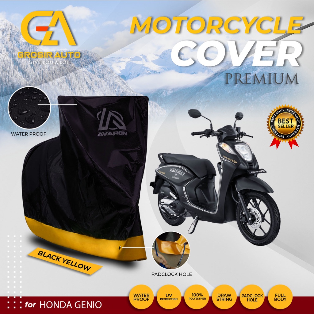 Sarung Motor PREMIUM AVARON GENIO / Penutup Pelindung Body Cover Merk AVARON Waterproof