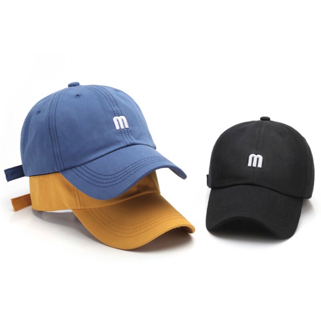 terbaru dan termurah Unisex Lembut Top M Huruf Pure Warna Nyaman Katun Topi Baseball