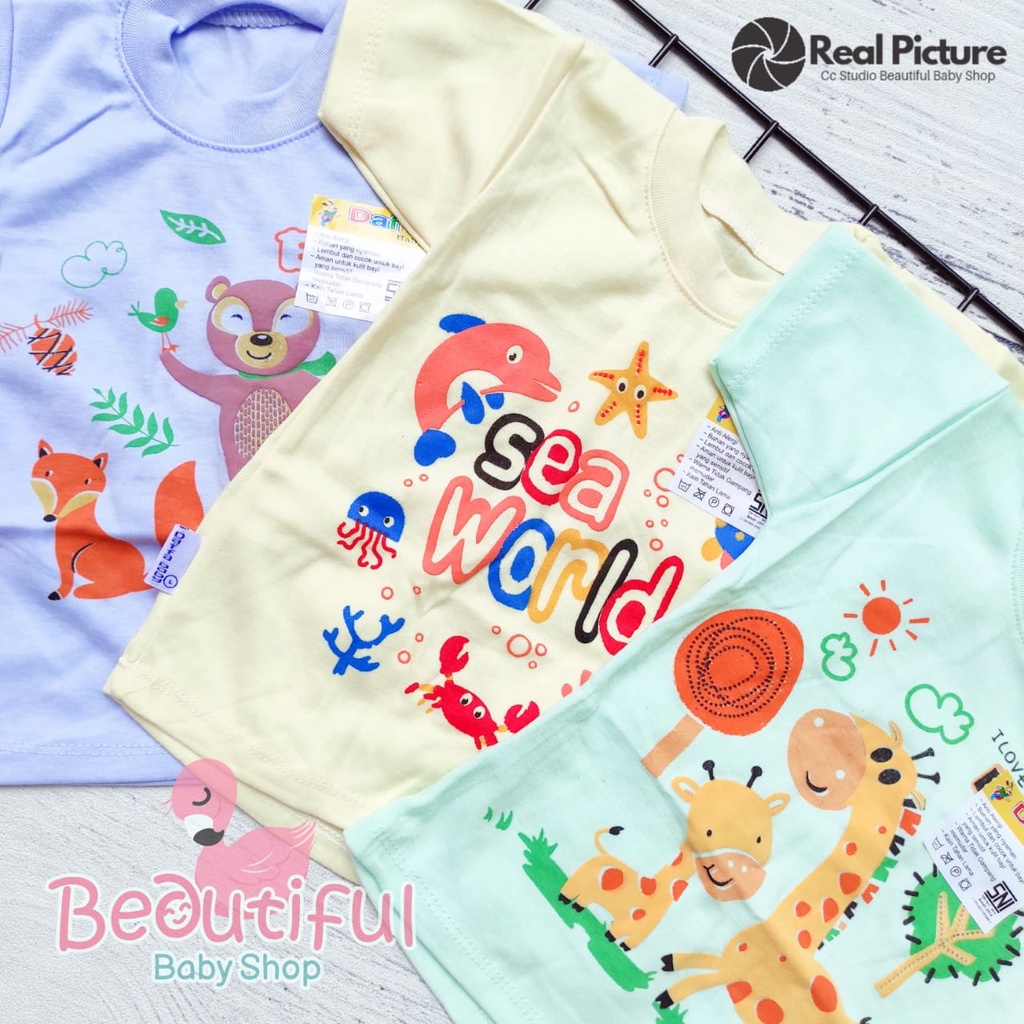3pcs Kaos Oblong Bayi SNI MLXL / Atasan Baju Bayi Lengan Pendek / Baju Bayi Pendek / Baby.ou