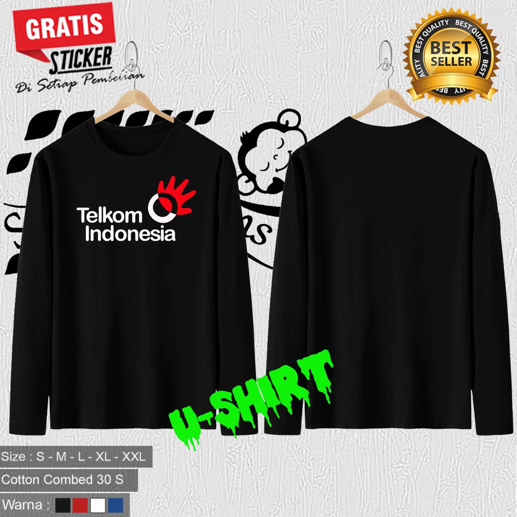 BAJU KAOS LENGAN PANJANG TELKOM INDONESIA MURAH TERBARU PRIA&WANITA DISTRO U-SHIRT