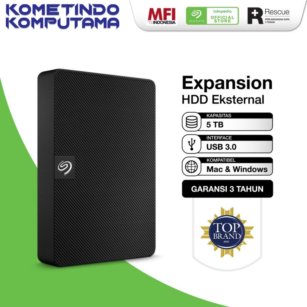 2.5&quot; 5TB Hardisk Eksternal Seagate Expansion 5 TB 100% GARANSI RESMI MFI