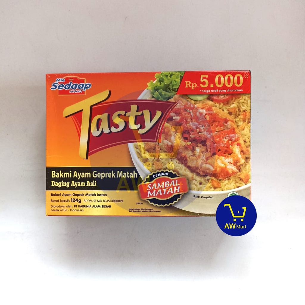 SEDAAP TASTY BAKMI 115GR - BAKMI AYAM GEPREK MATAH &amp; BEEF YAKINIKU