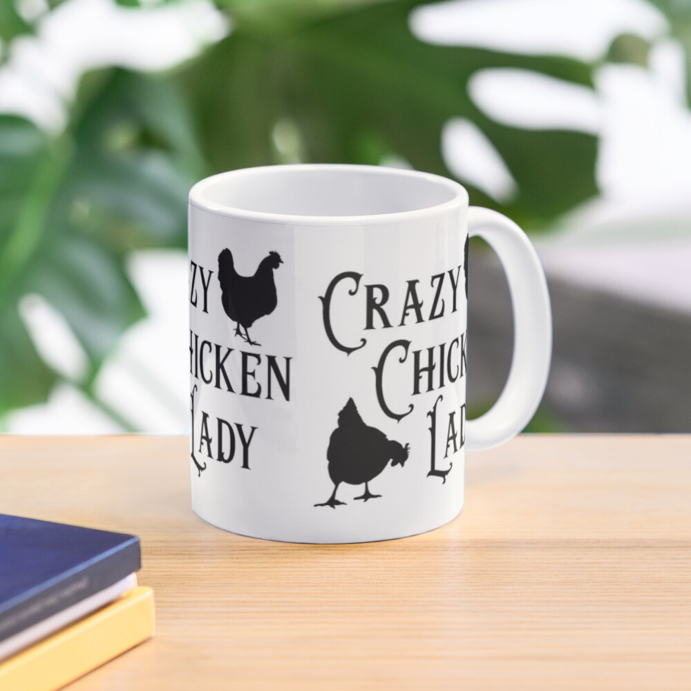 Mug Gelas Cangkir Crazy Chicken Lady Farmer Farm Rooster Lover Count