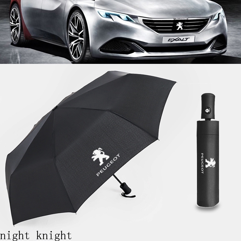 Payung Desain Night Knight Peugeot Dengan Satu Tombol, Anti-Angin &amp; Hujan