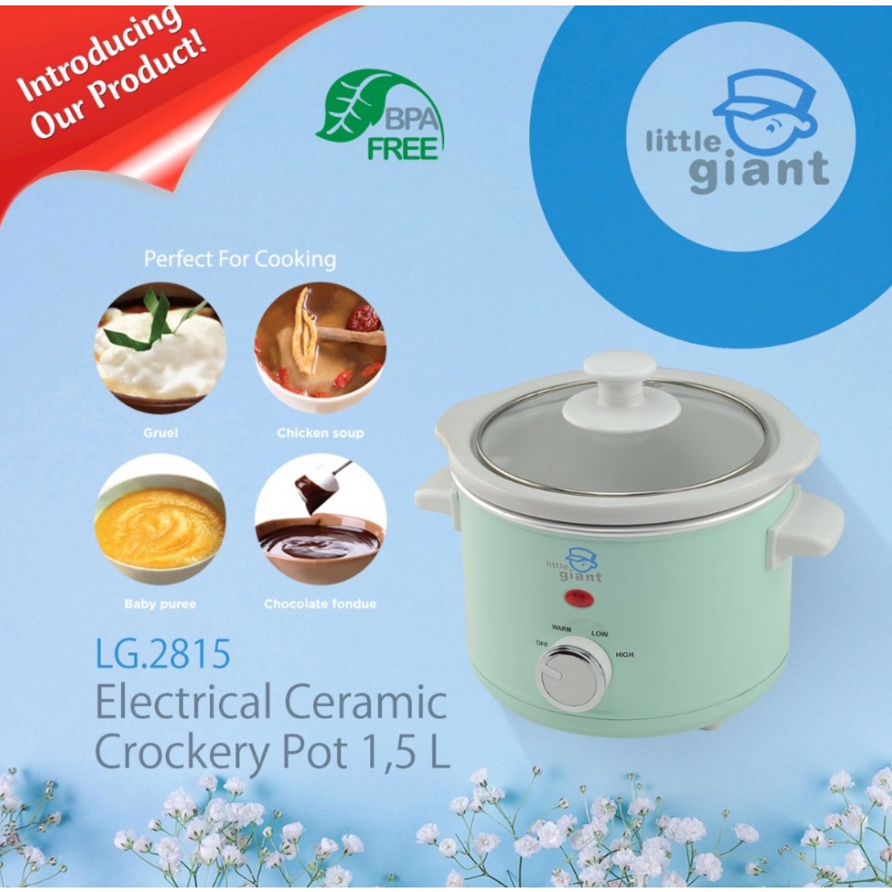 Little Giant Ceramic Crockery Pot 1.5lt | Slow Cooker | LG2815