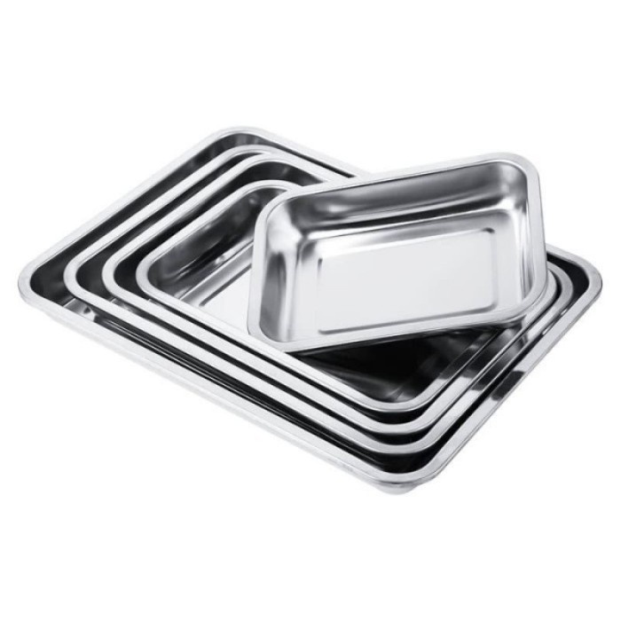 Nampan Stainless Persegi Baking Tray Baki Kotak Stainless