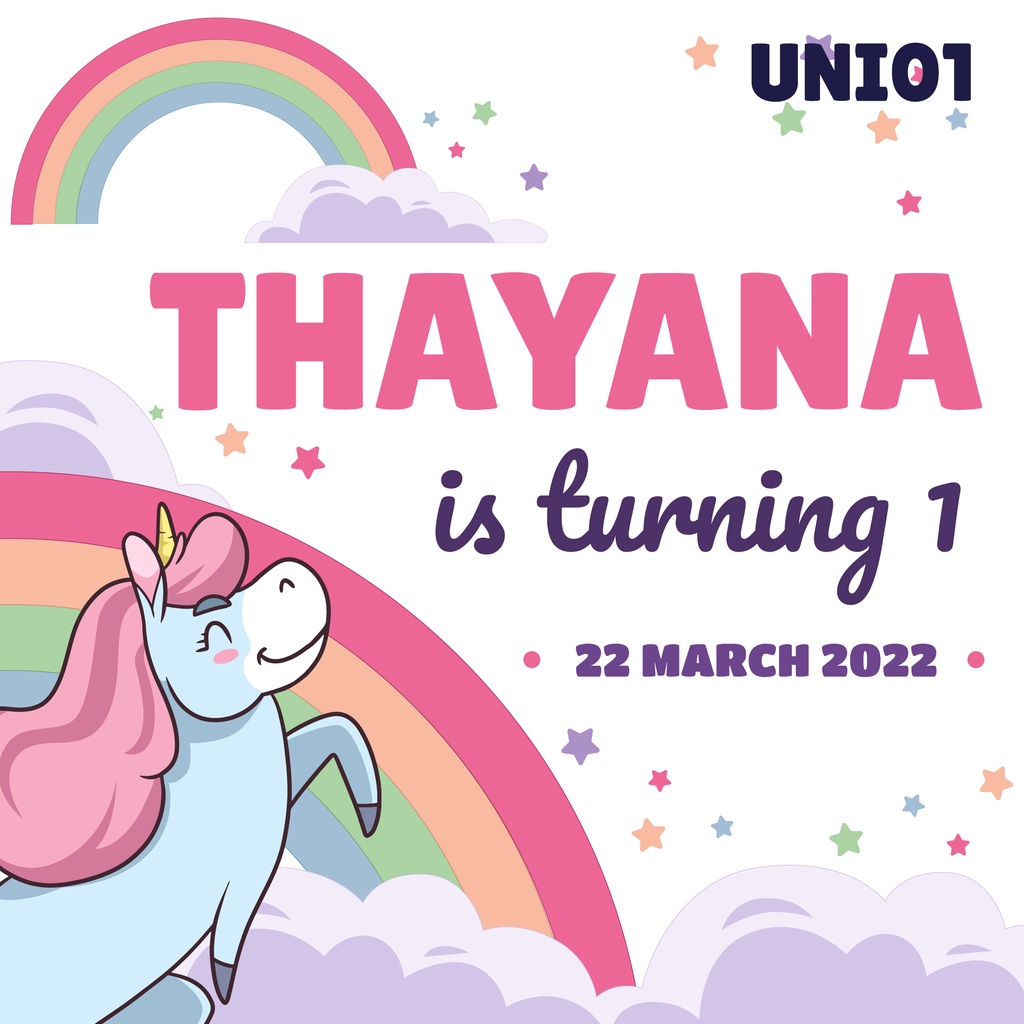 Spanduk / Banner / Backdrop Ulang Tahun Unicorn