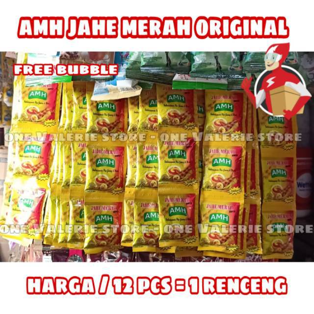

JAHE MERAH SUPER AMANAH AMH ORIGINAL (12 SACHET/ 1 RENCENG) / FREE BUBBLE