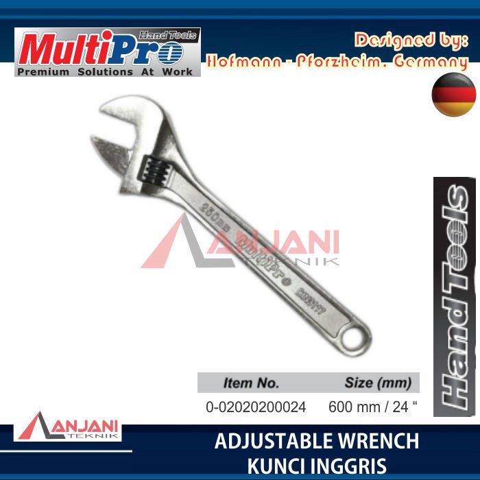 KUNCI INGGRIS 24 INCH 600 MM MULTIPRO ADJUSTABLE WRENCH 24INCH 600MM