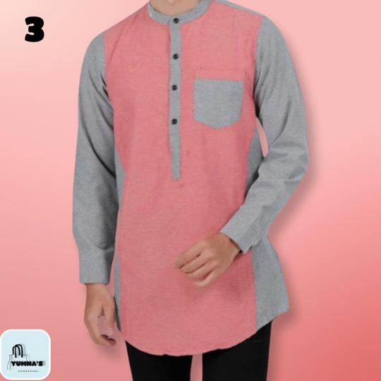 BAJU MUSLIM KURTA KOKO MODERN PRIA DEWASA LENGAN PANJANG