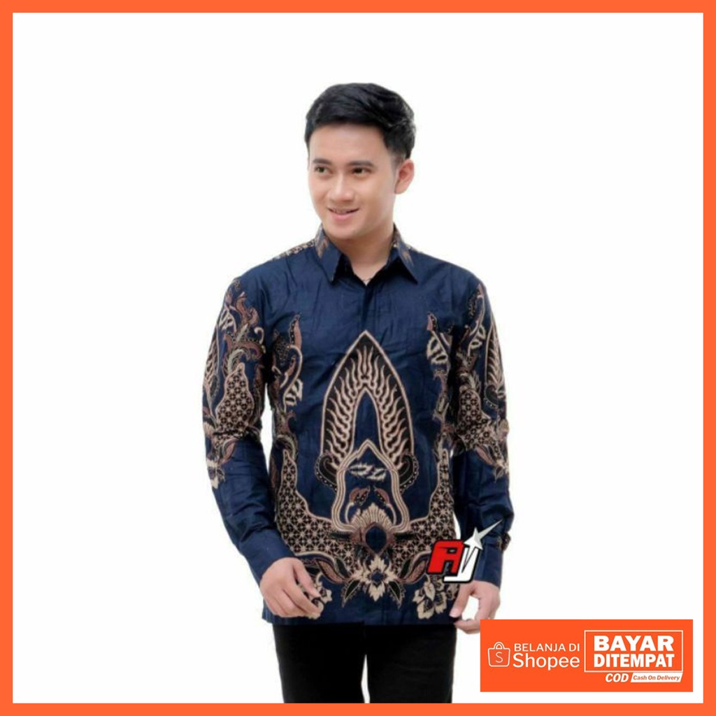 Kemeja bAtik LEngan Panjang Baju pria Modern- Kiana