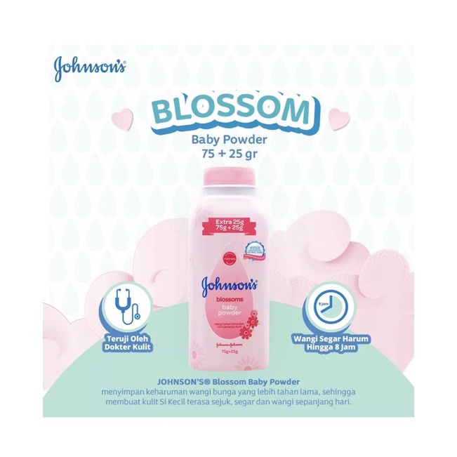 Johnson baby powder blossom milk and rice bed time 75+25gr