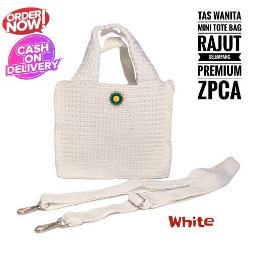 Mini ToteBag Rajut Wanita Tas Hangout Trend Kekinian