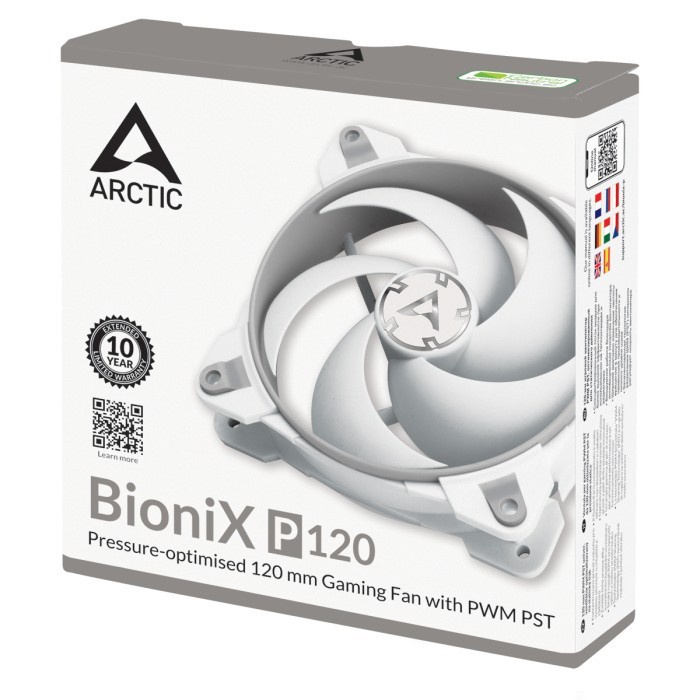 Fan ARCTIC BioniX P120 PWM PST - Grey/White - Static Pressure - 120mm