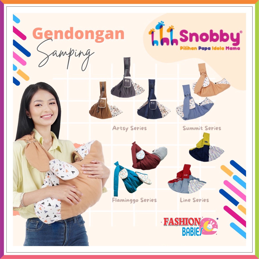 SNOBBY | GENDONGAN SAMPING BAYI RING SLING ARTSY ARROW BEACH FLAMINGO LINE SWAN SUMMIT SQUIREL