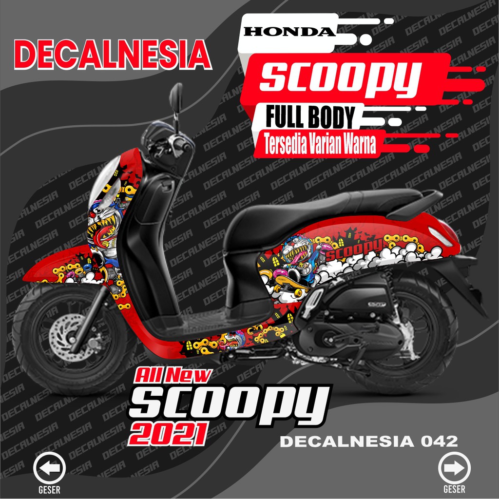 Decal Full Body Scoopy 2021 - Stiker Motor Scoopy All New 2021 - Decal Scopy 2021 Motif Doraemon