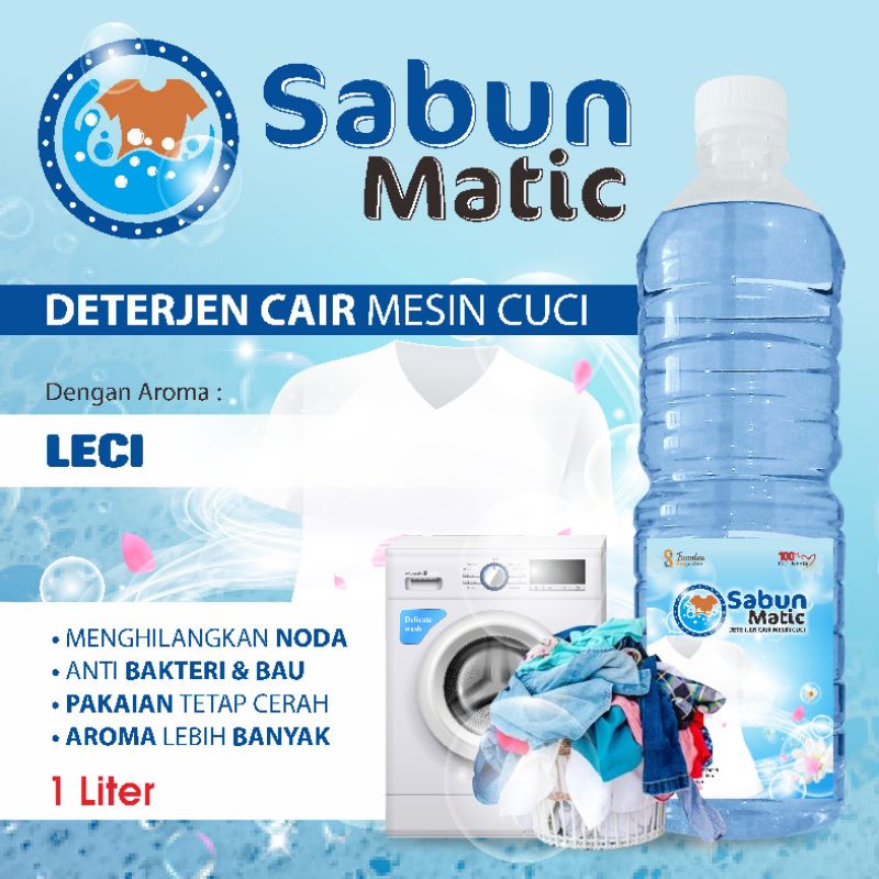 Sabun cair detergen MATIC aneka aroma segar kemasan botol 1 liter