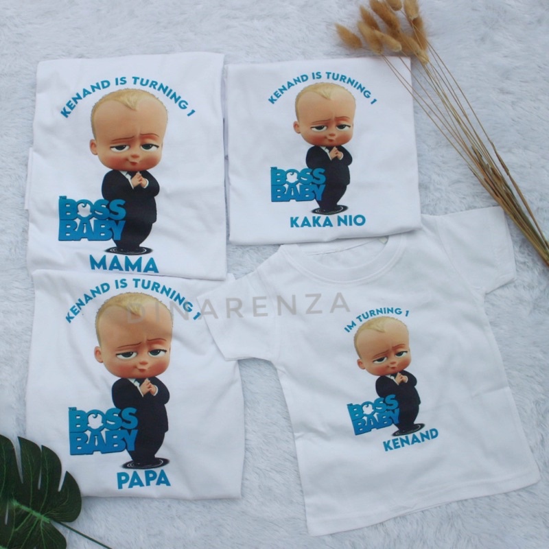 kaos ultah tema boss baby
