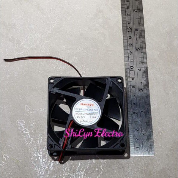 KIPAS FAN DC 8CM 12V 24V HANAYA 8 CM