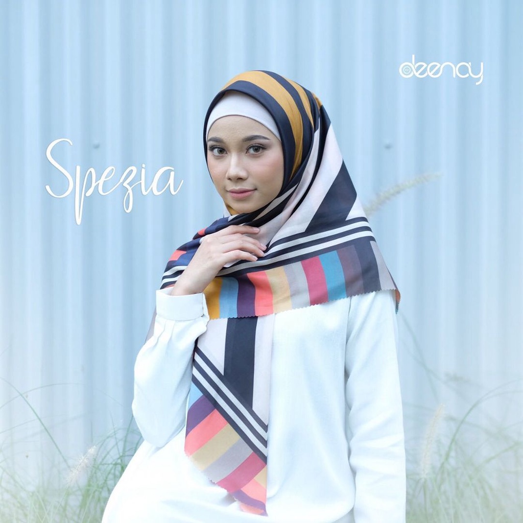 Kerudung Deenay Spezia Reborn Ori / Jilbab Segi Empat Voal Motif Hijab Printing Ultrafine