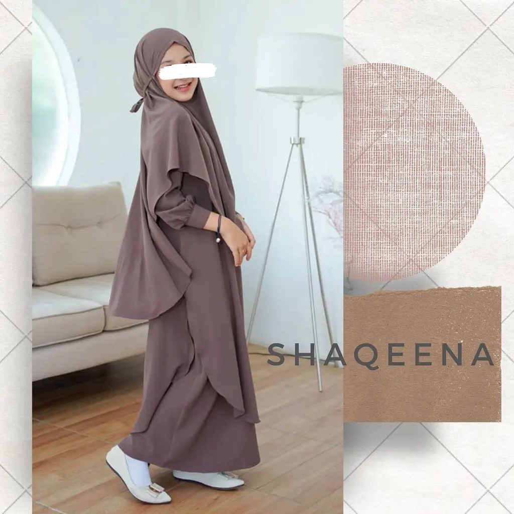Gamis Anak Tanggung Terbaru Usia 10-11-12 Tahun Shaqeena Kids Gamis Muslim Anak Remaja Bahan Moscrep
