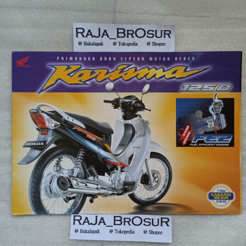 Poster brosur katalog leaflet Honda Karisma 125D/Karisma125D 2002