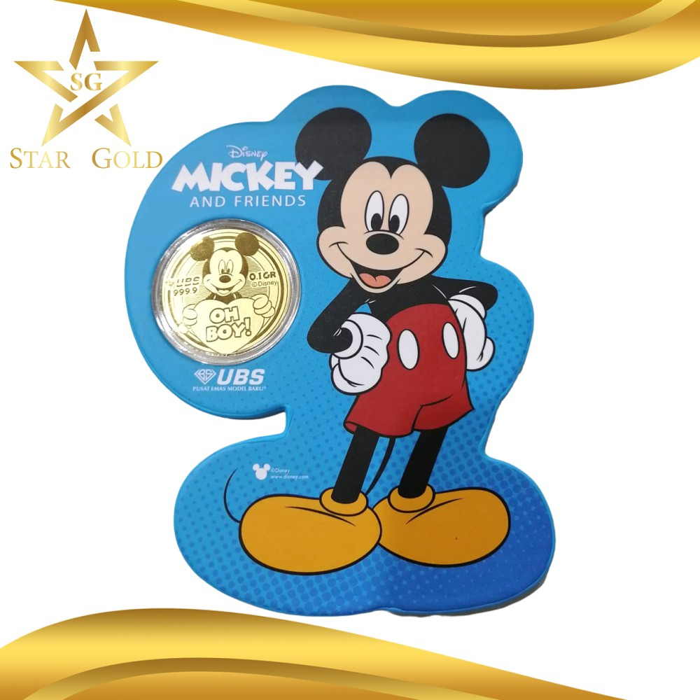 Star Gold Logam Mulia Mini UBS Disney Mickey 0.1GR 0.1 Gram