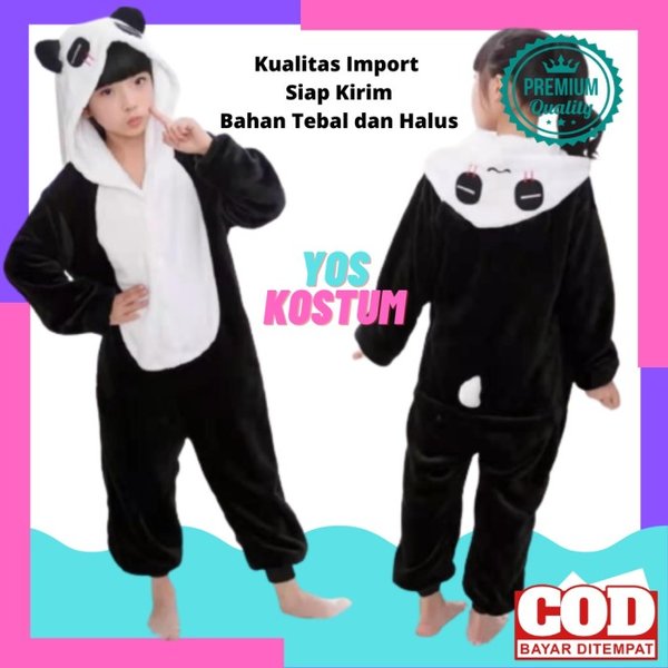 Kostum Lucu Anak Panda Import Baju Tidur Cosplay Animal Binatang Hewan Costume Premium Quality