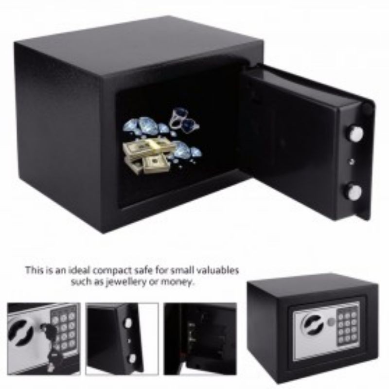 Taffware Brankas Mini Electric Password Safe Deposit Box 4.6L 