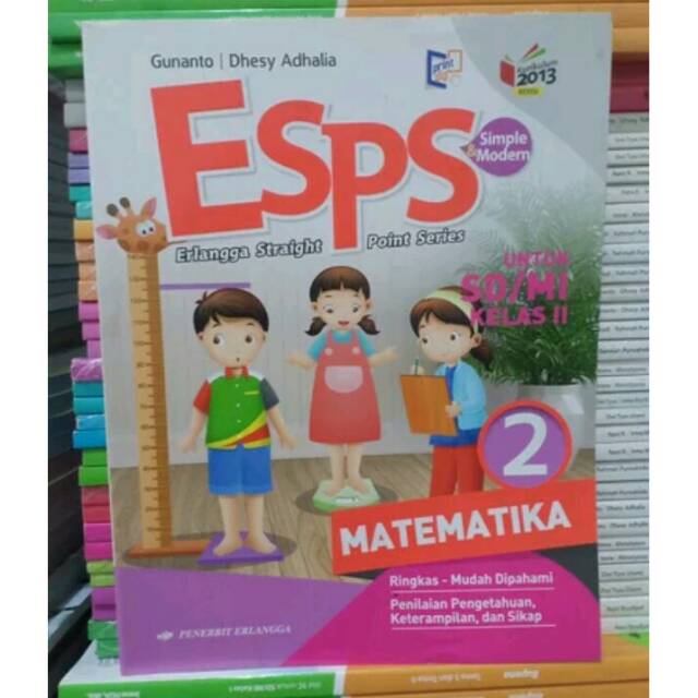 Buku ESPS matematika k13 kelas 2 sd/mi penerbit erlangga modern dan simple