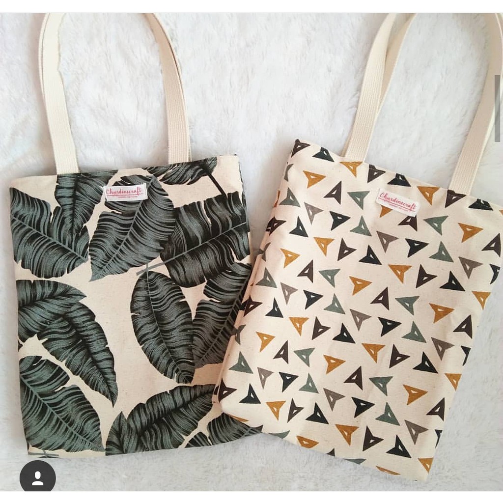 tas goodie bag canvas termurah pakai resleting