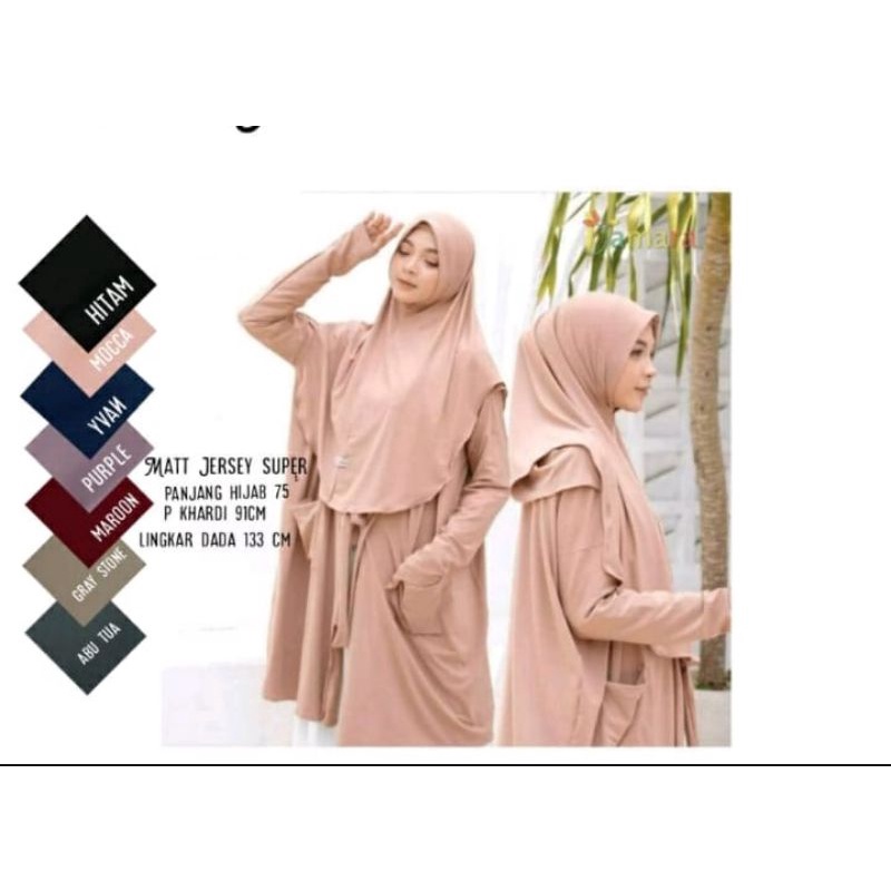 Hijab cardigan instan bahan Jersey zoya