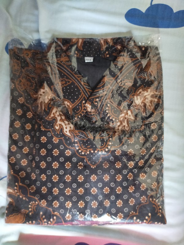 Kemeja Batik Pria Perwira Lengan Panjang Lapis Furing Size M L Xl Xxl